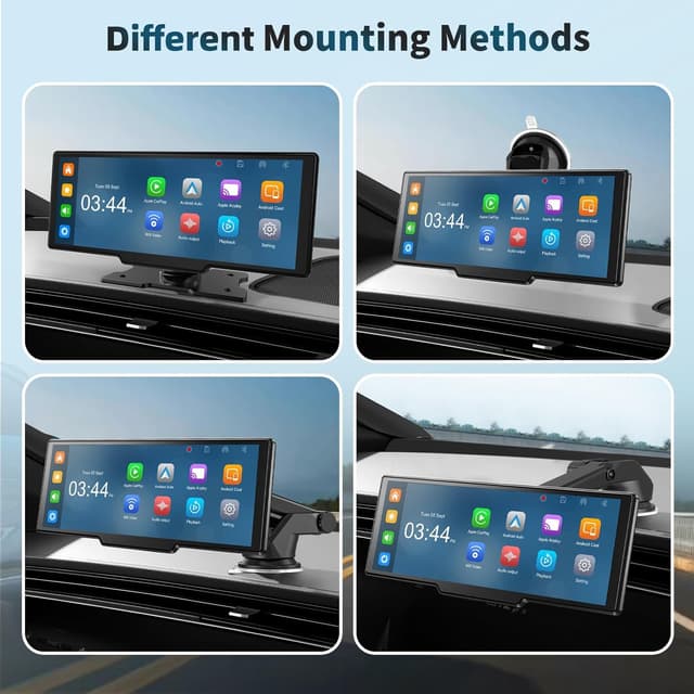 Thumbnail 5 de 11-inch CarPlay Screen with 4K Front & 1080P Rear Camera, Wireless Mirror Link, Mirror/Rear Assist for Android Auto & CarPlay