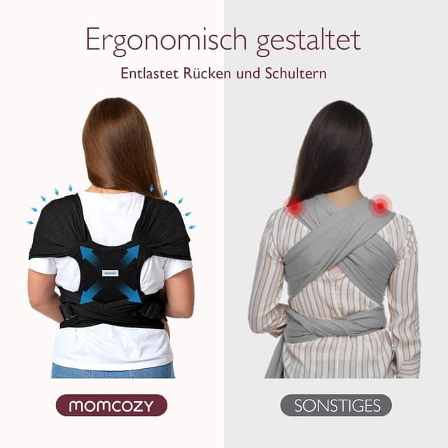 Thumbnail 4 de Momcozy Baby Tragetuch mit Schnalle 3,6–15 kg