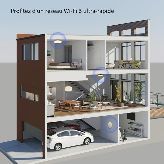 Thumbnail 6 de Tenda I29 Point d’accès WiFi 6 AX3000 double bande Gigabit avec PoE/PoE+ et itinérance WLAN
