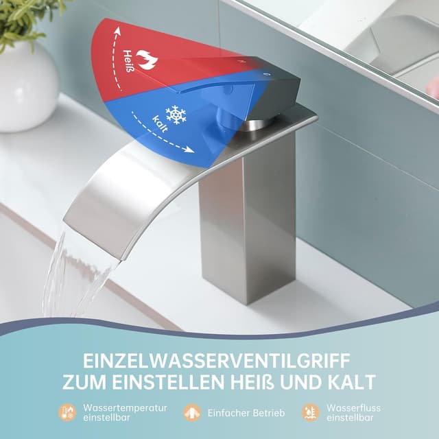 Detalle 2 de Fransiton Wasserhahn Bad Wasserfall 60 mm