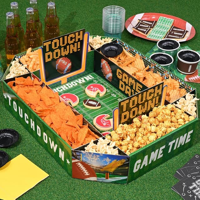 Detalle de Gatherfun Football Serving Tray 19.7 x 24.8 in 🍽