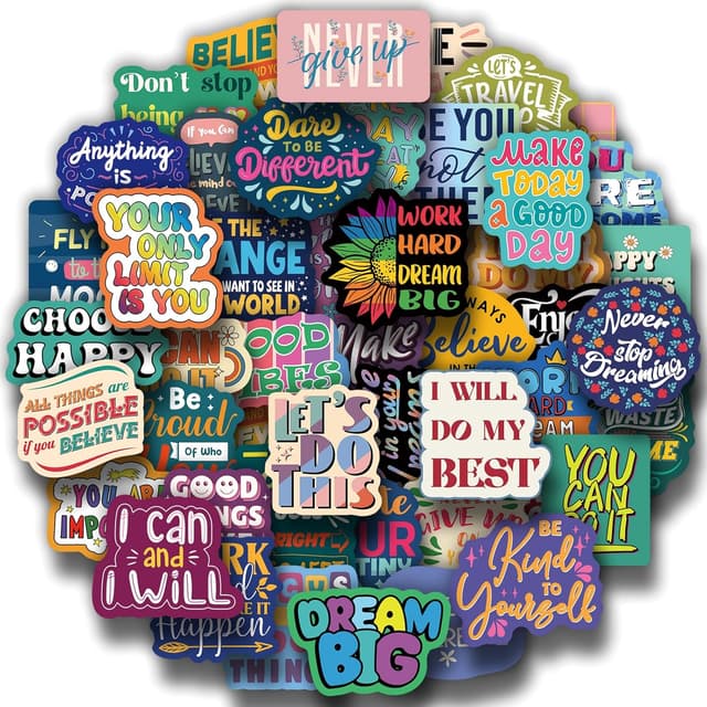 Imagen de Rzaemuush 200 Motivational Stickers 🏷 en OfertitasTOP