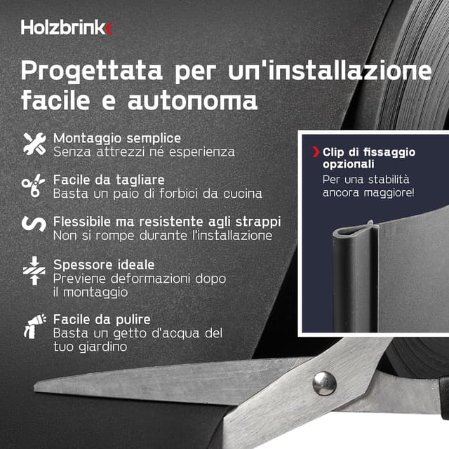 Thumbnail 6 de HOLZBRINK Fascia 19 cm x 26 m per privacy nero 📐