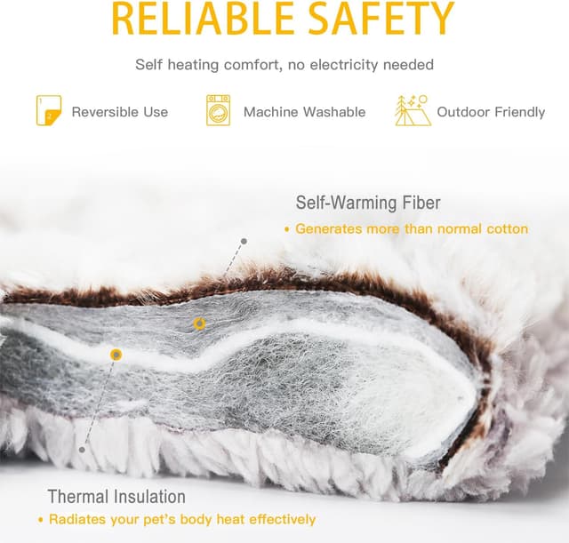 Thumbnail 4 de MORA PETS Self Warming Cat Bed 70x47 cm