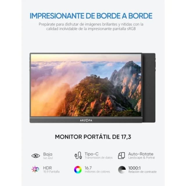 Thumbnail 3 de ARZOPA 17.3" FullHD IPS 60 Hz, ultra delgado