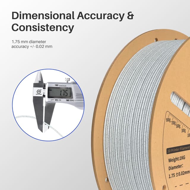 Detalle de ELEGOO PLA Filament 1.75mm Marble 1kg (Silk-style) for most FDM 3D printers