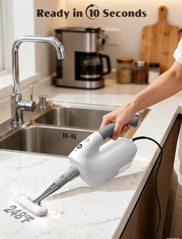 Detalle 2 de Multi & Up 10-in-1 Steam Mop 1200W, 350ml Handheld Steamer 🧹
