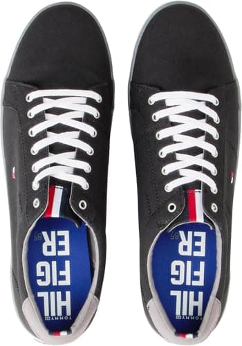 Detalle 2 de Tommy Hilfiger zapatillas para hombre sneaker con suela vulcanizada en negro, talla 43