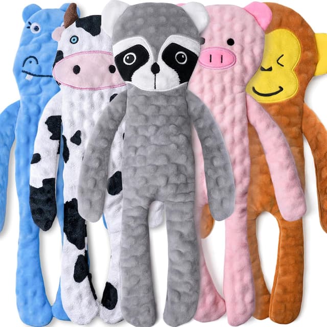 Detalle 2 de SHARLOVY Hundespielzeug ohne Füllung – quietschend und knisternd für große Hunde