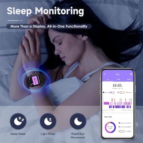 Thumbnail 6 de TRausi TG08 reloj inteligente para mujer y hombre con pantalla HD de 1,83”, 120 modos deportivos e IP67