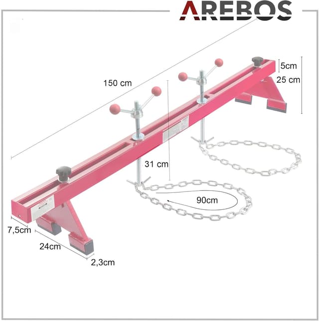 Thumbnail 6 de Arebos Puente de Motor 500kg 730–1480mm
