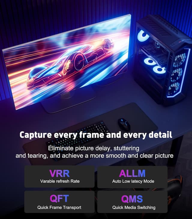 Detalle de THANDBLE 10K 8K HDMI 2.1 Cable (6.6 ft, 48Gbps) for 8K@60Hz, 4K@120Hz, eARC & DTS:X