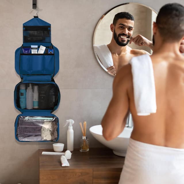 Detalle 2 de homchen Hanging Travel Toiletry Bag L – Waterproof wash bag