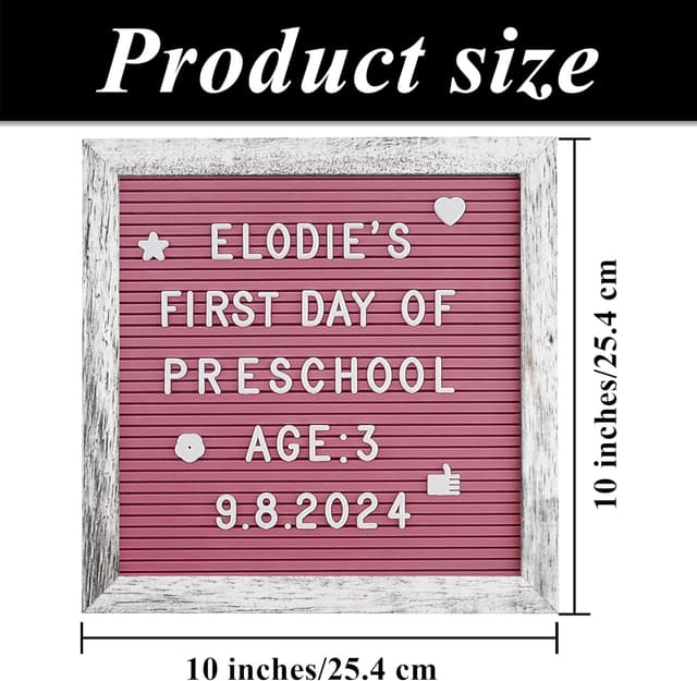 Thumbnail 4 de Rustic Pink Letter Board 25x25cm