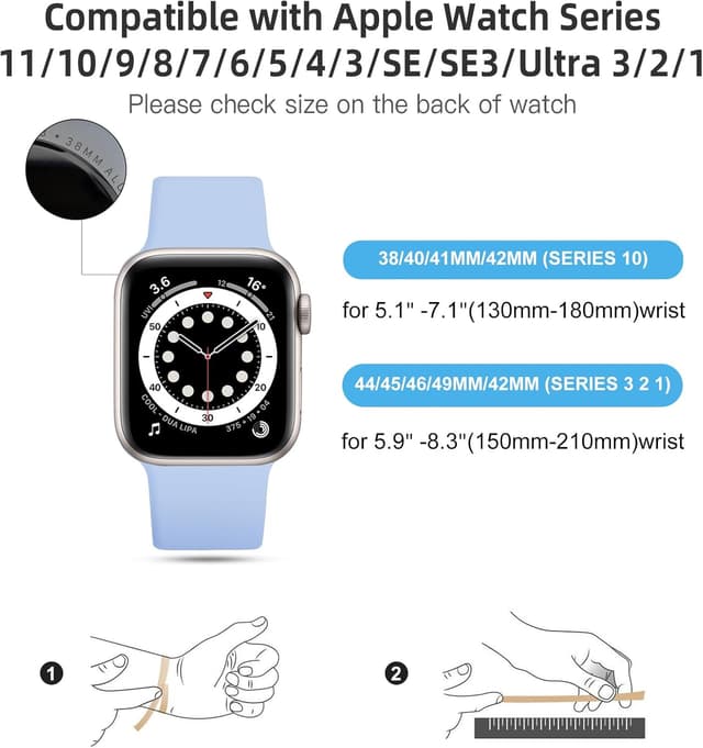 Detalle de CeMiKa 5 Pack Sport Straps for Apple Watch