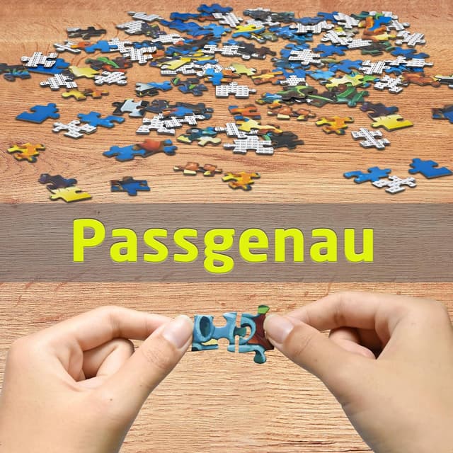 Detalle 2 de Bullglesup Puzzle für Erwachsene mit 1.000 Teilen „Painting Houses“ (70 x 50 cm) inkl. Poster