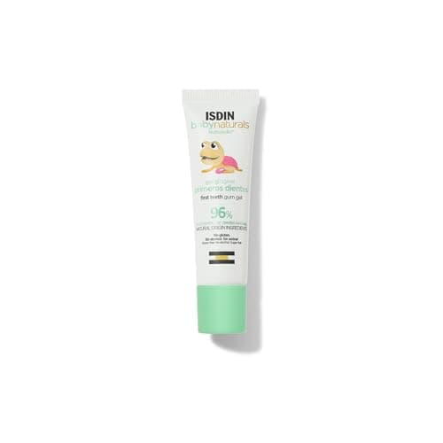 Detalle de ISDIN Babynaturals Primeros Dientes gel gingival para proteger las encías del bebé (30 ml)