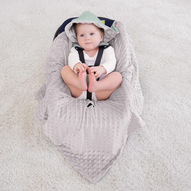 Thumbnail 3 de Bearmoss Einschlagdecke Babyschale 90x90 Grün