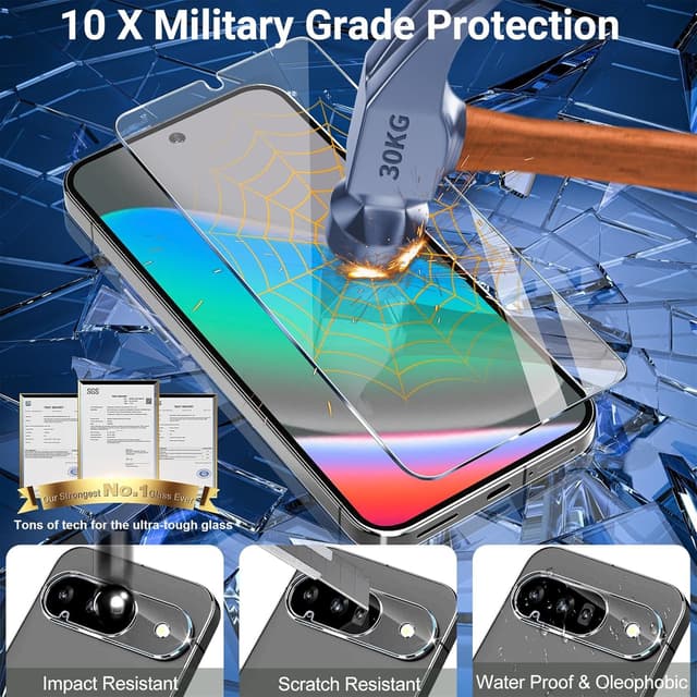 Thumbnail 5 de Google Pixel 10 6.3" Tempered Glass Screen Protector Pack