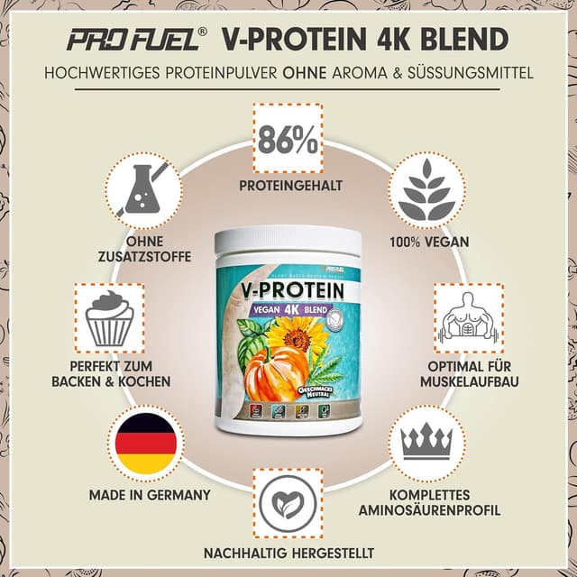 Detalle 2 de ProFuel Vegan Proteinpulver 86% Protein
