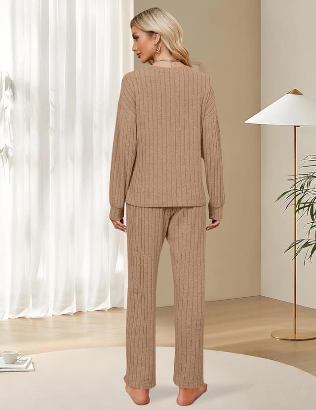 Detalle de Blooming Jelly Womens Lounge Set Cute Long Sleeve Pajama Set