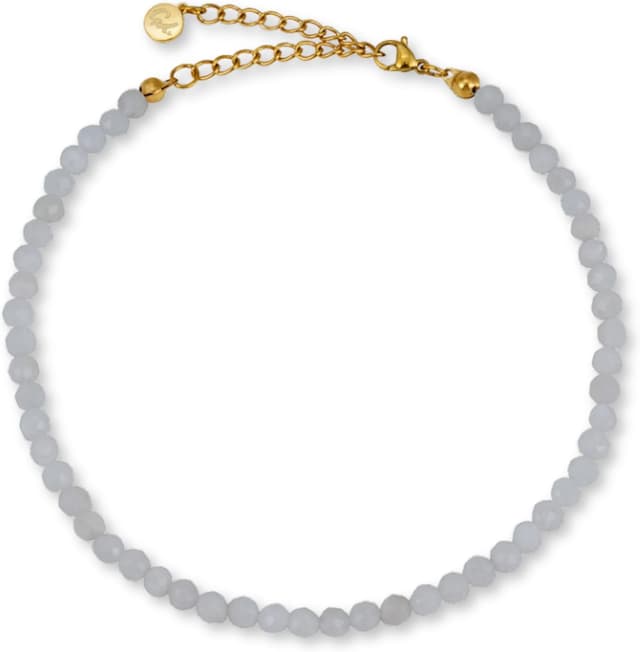 Thumbnail 6 de GD GOOD.designs Fußketten für Frauen mit echten Perlen (4 mm) – wasserfest, Naturstein mit verstellbarem Verschluss in 18K Gold