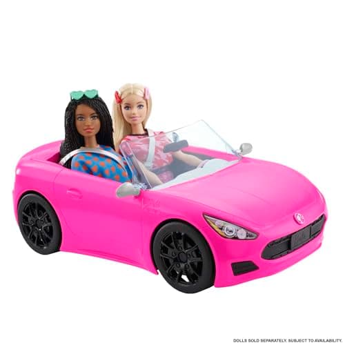 Detalle 1 de Mattel HBT92 Barbie descapotable rosa, 2 plazas