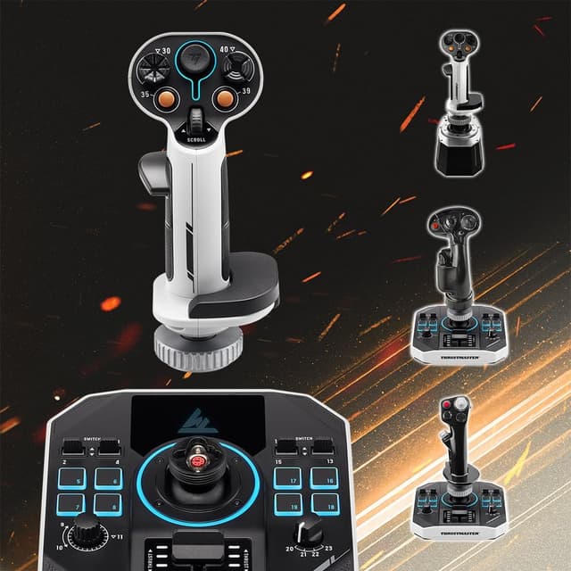 Detalle 2 de Thrustmaster Sol-R 1 Flightstick with Magnetic Precision (H.E.A.R.T) – Space Simulation Joystick for PC