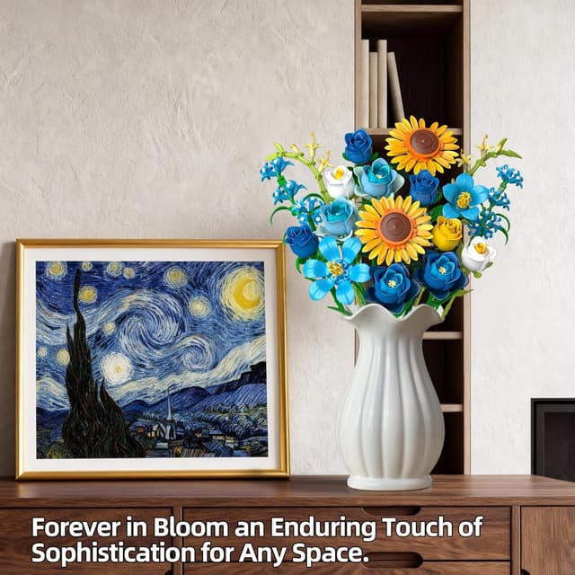 Thumbnail 1 de Blue Rose Starry Blooms 832-piece Bouquet