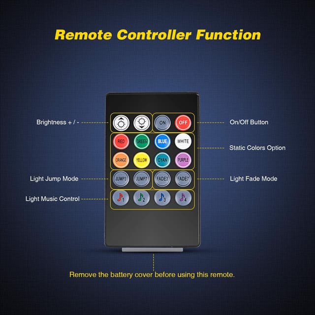 Detalle 2 de Nilight TR-06 4PCS 48 LED Interior Music Car Strip Lights (DC 12V) with Sound Active + Wireless Remote