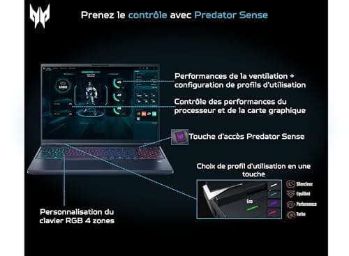 Detalle 2 de Acer Predator Helios Neo 16 AI PHN16-73-97E2 PC portable gamer 16" 1 To