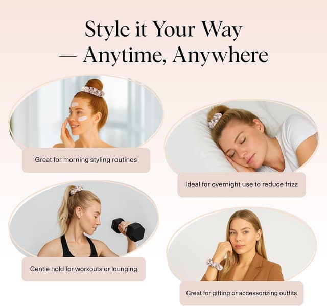 Detalle 1 de Kitsch Scrunchies in raso Leopardo 5 pezzi