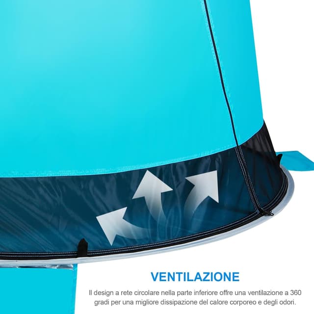 Thumbnail 6 de Wolfwise Tenda pop-up istantanea per 3-4 persone UPF 50+ 220x145x120 cm, blu