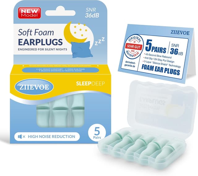 Detalle de ZIIEVOE tappi per orecchie 36 dB, 10 pezzi