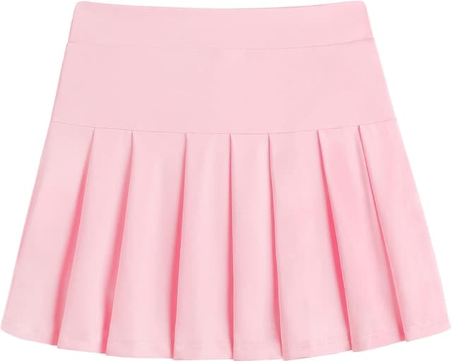 Detalle de Arshiner gonna da bambina a pieghe vita alta con pantaloncini interni e tasche per tennis 6-13 anni