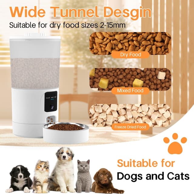 Thumbnail 4 de 6L Automatic Cat Feeder with 2K Camera