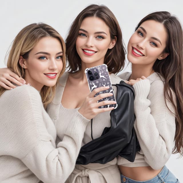 Detalle 2 de CAROKI Clear Christmas Phone Case for iPhone 14 Pro (6.1")