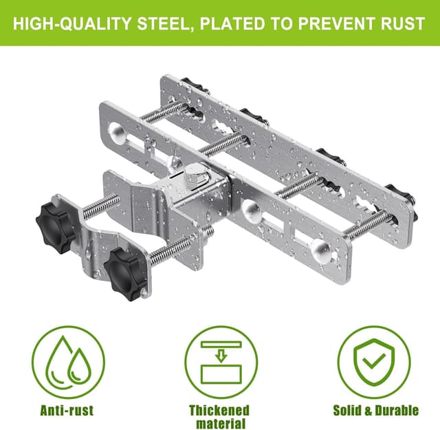 Detalle de Lifeswell robuster Sonnenschirmhalter für Balkongeländer mit verstellbarer Stange (2,5–5,1 cm)