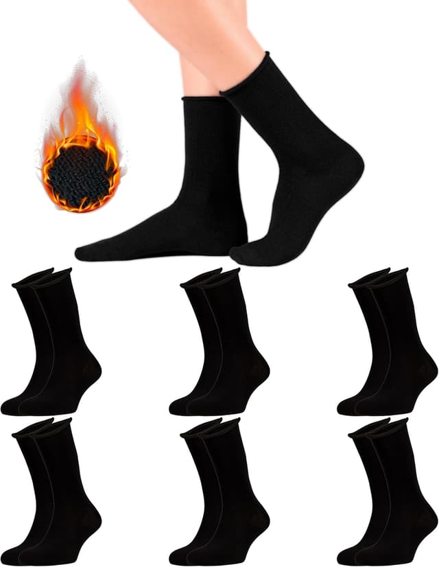Detalle de DIVABONNA 6 Pares calcetines térmicos 6 pares