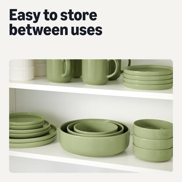 Thumbnail 5 de Amazon Basics Glazed Stoneware Dinner Plate 10.5 in. 🍽