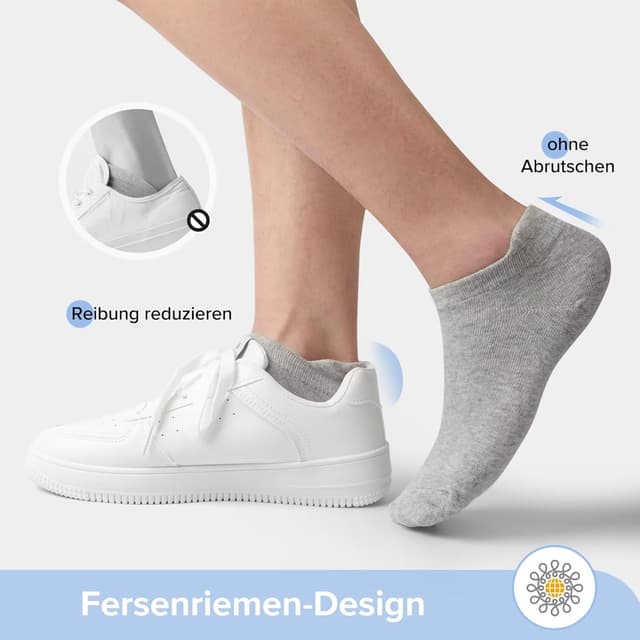 Detalle 2 de YouShow Sneaker Socken 10 Paar bio Baumwolle
