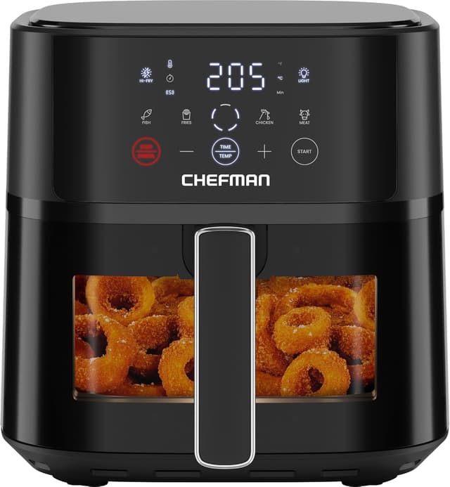 Detalle de Chefman 5.7L Compact Air Fryer – Hi-Fry Technology, Touch Controls & Easy-View Window