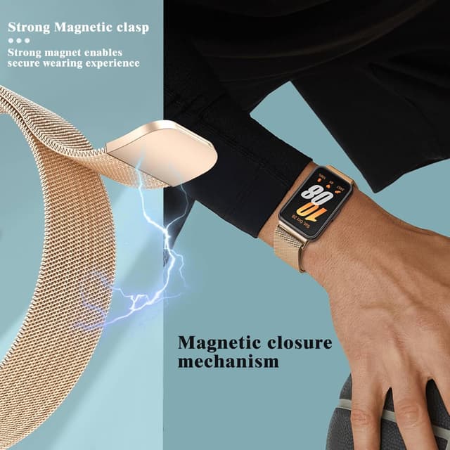 Detalle de Wizvv Galaxy Fit3 metal mesh strap