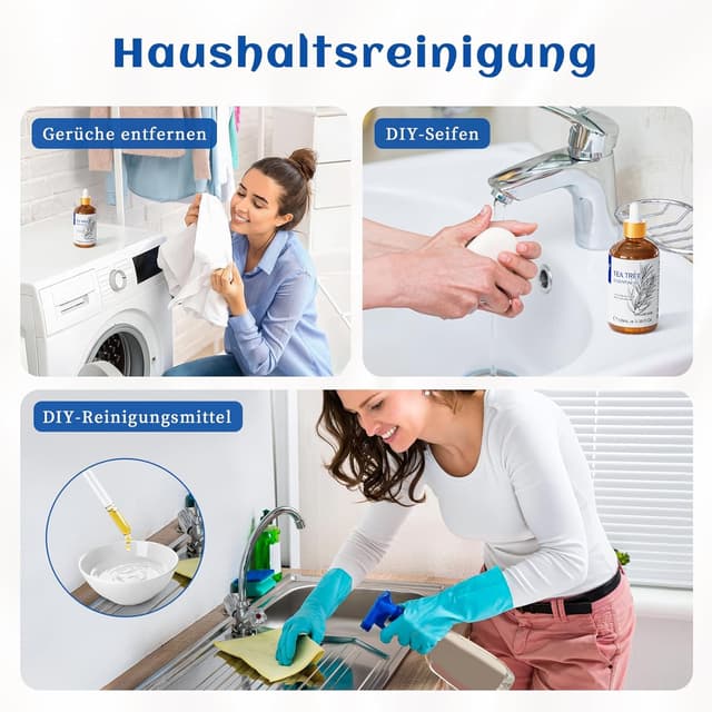 Detalle de HIQILI Teebaumöl 100 ml für Pflege