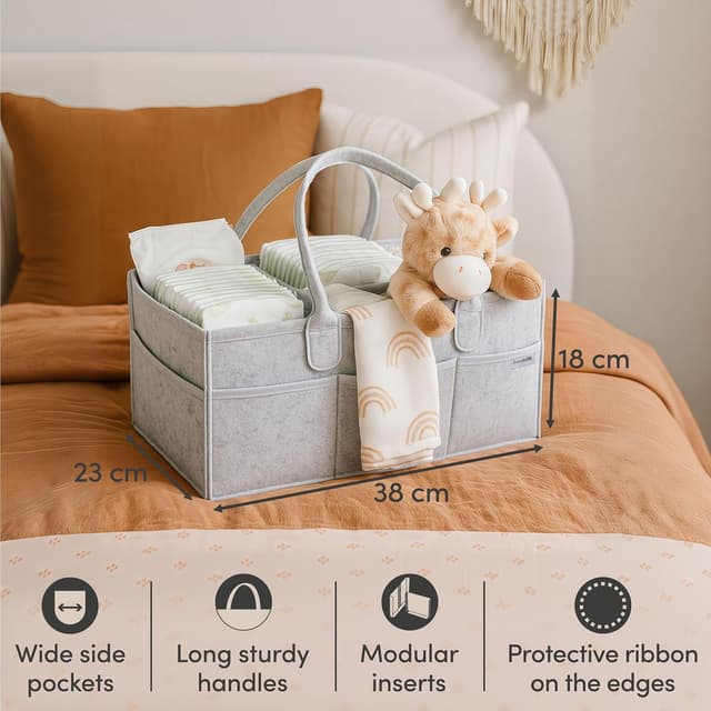 Detalle 2 de PUTSKA Nursery Storage Basket — Nappy Caddy