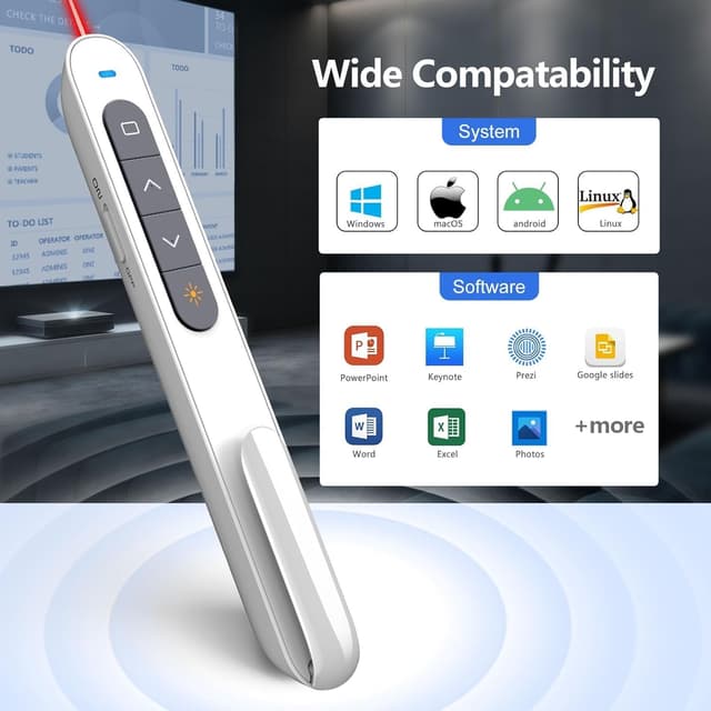 Thumbnail 2 de Norwii N27 wireless presentation clicker (USB-A, 2.4GHz) for PowerPoint and more