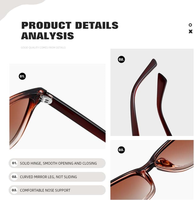 Thumbnail 4 de TIANYESY Polarised Sunglasses Womens Classic Retro Style