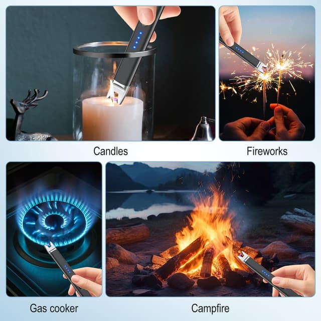 Detalle de Electric candle lighter 3 pack USB-C