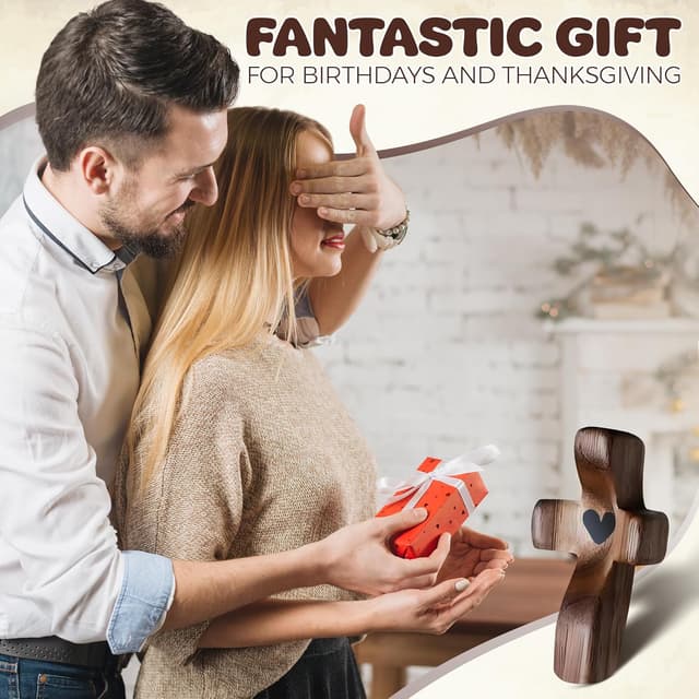 Detalle de VINETEN Cross My Heart wooden cross 5 pack