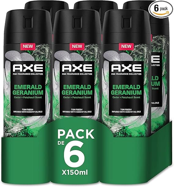 Imagen de Axe Emerald Geranium Desodorante Aerosol Pack Ahorro 6x150ml en OfertitasTOP